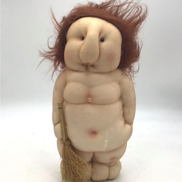 Vintage Very Rare Pudgie People Handcrafted Soft Sculpture Doll - Picture 1 of 6